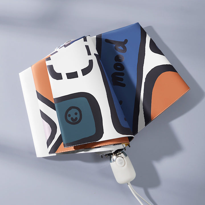 Women's Foldable Umbrella with Unique Graphic Design Stornfield