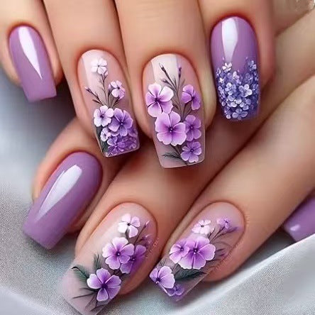 Artificial Nail Set with Floral 3D Designs Stornfield