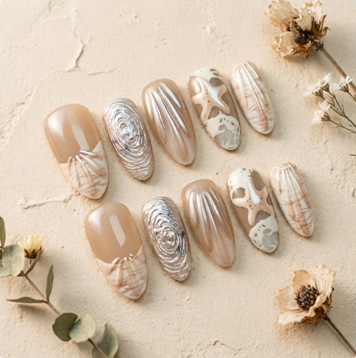 Elegant Nail Tips with Maritime Design Stornfield