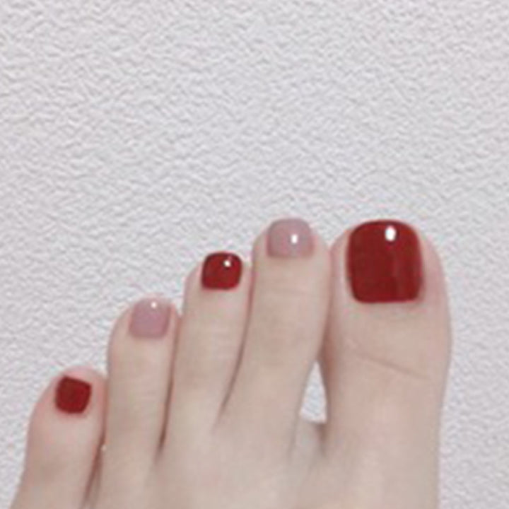 Premium Glossy Press-On Toenail Set Stornfield