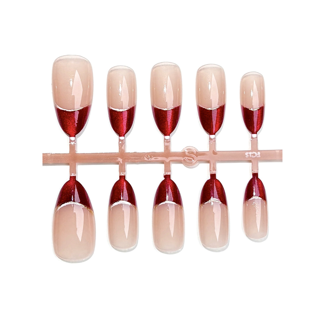 Elegant French Tip Press-On Nail Set