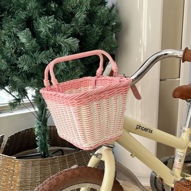 Women Handmade Basket with Leather Handles Stornfield