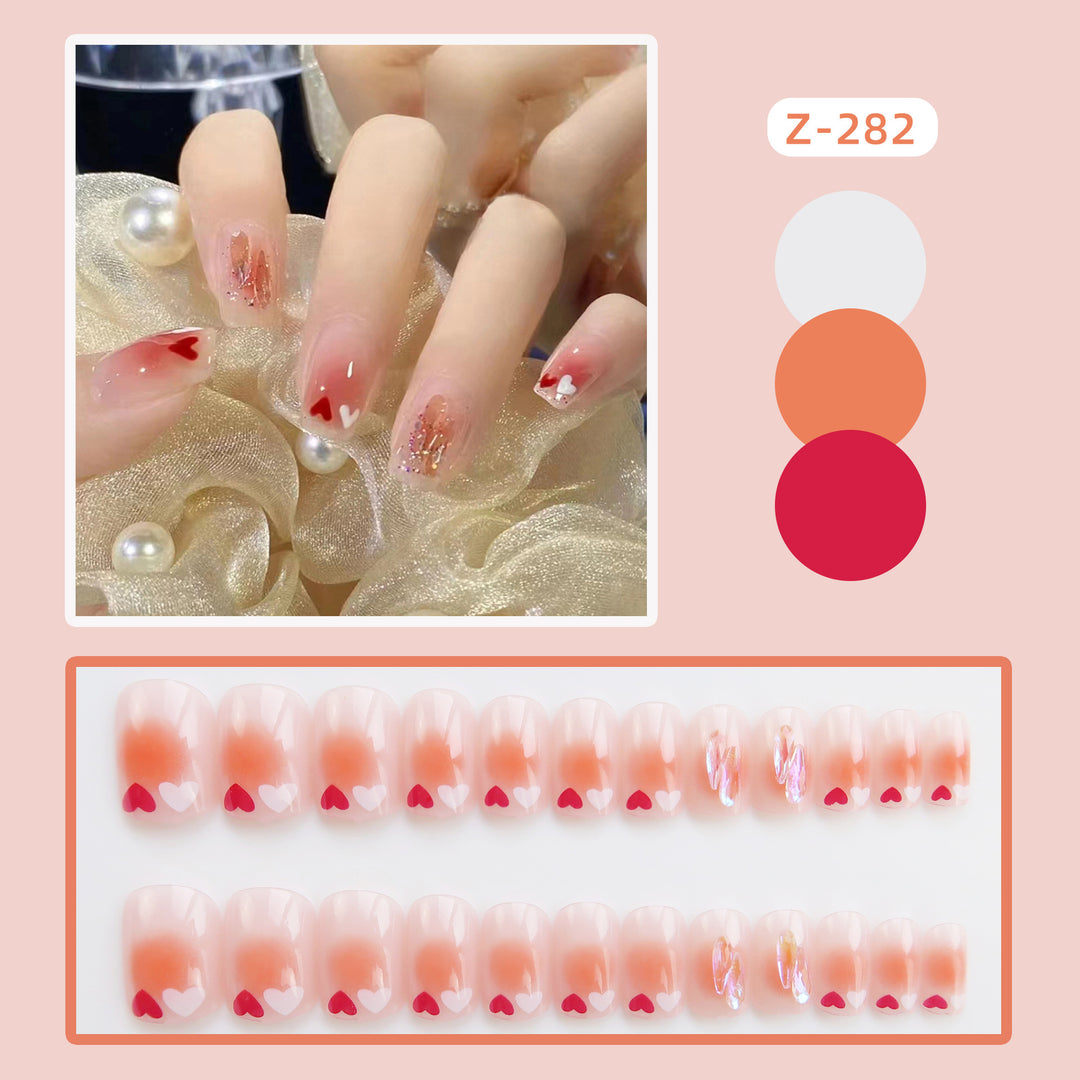 Heart-Themed Press-On Nail Set Stornfield