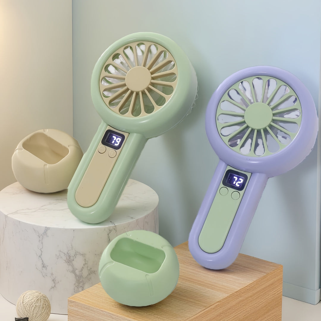 Ladies portable mini fan with LED display Stornfield