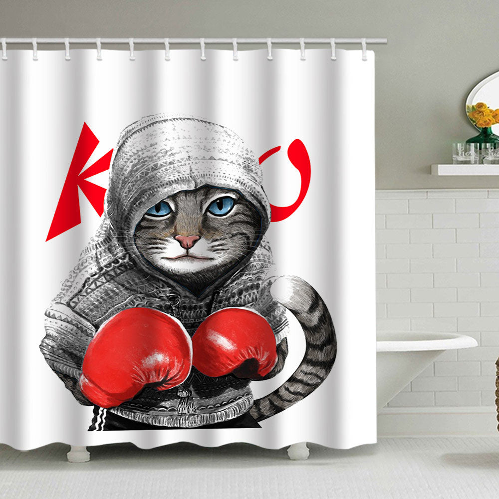 Artistic Dog Illustration Shower Curtain Stornfield