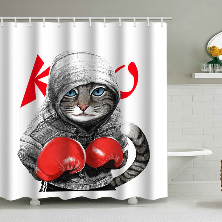 Artistic Dog Illustration Shower Curtain Stornfield