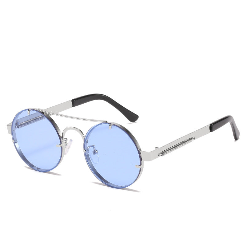 Women's round designer sunglasses with innovative metal frame and protective lenses Stornfield