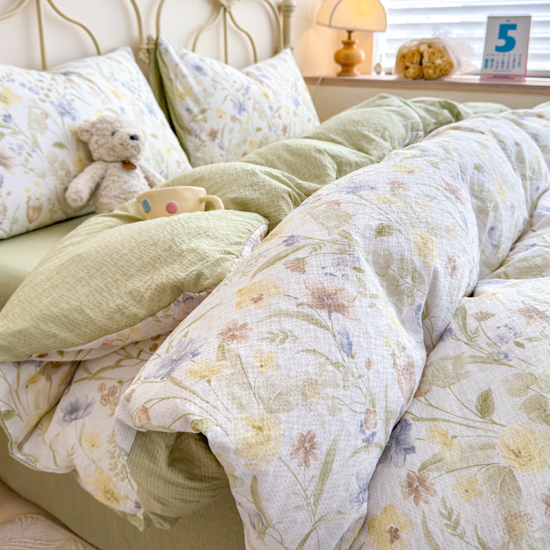 Children's Playful Cartoon Animal Print Bedding Set