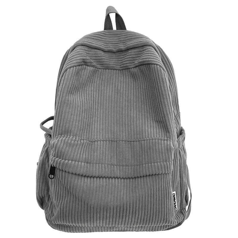 Corduroy Textured School Backpack Stornfield