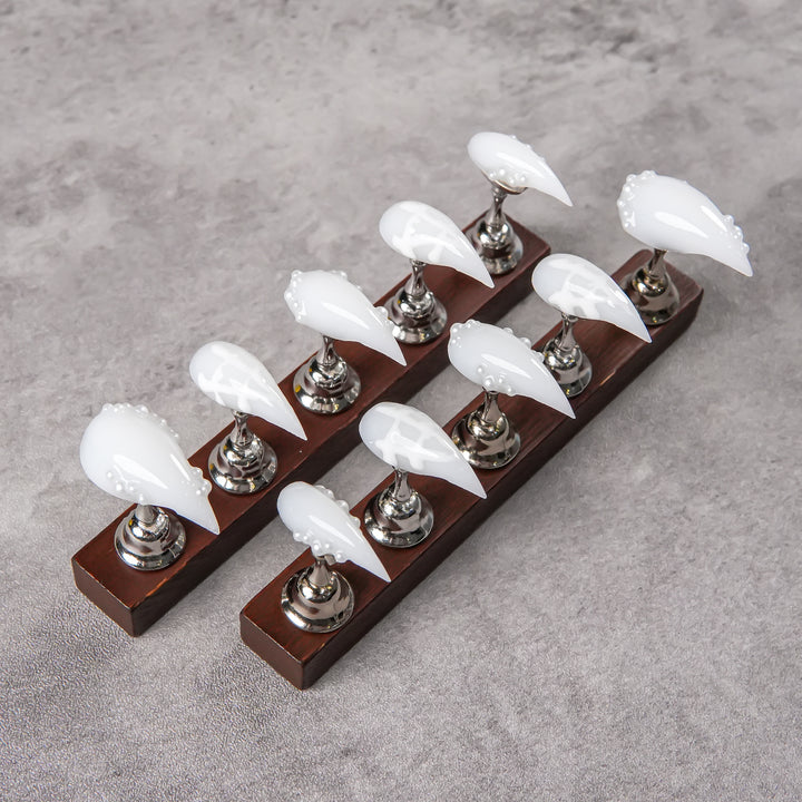 Elegant Stiletto Press-On Nails with Pearl Accents
