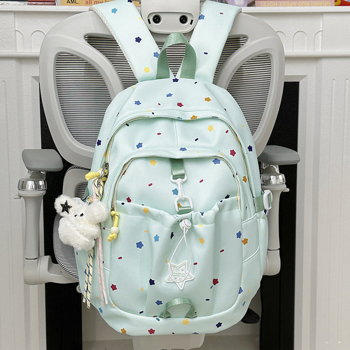 Backpack with Colorful Star Pattern and Versatile Compartments Stornfield