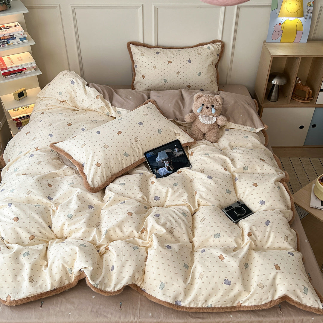 Playful Bear-Themed Duvet Cover Set