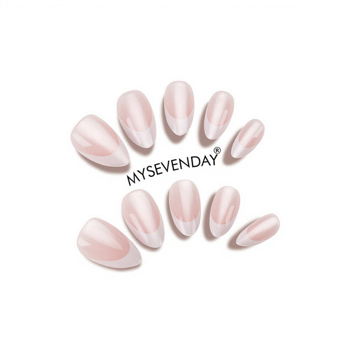 Elegant French Tip Press-On Nail Art Stornfield