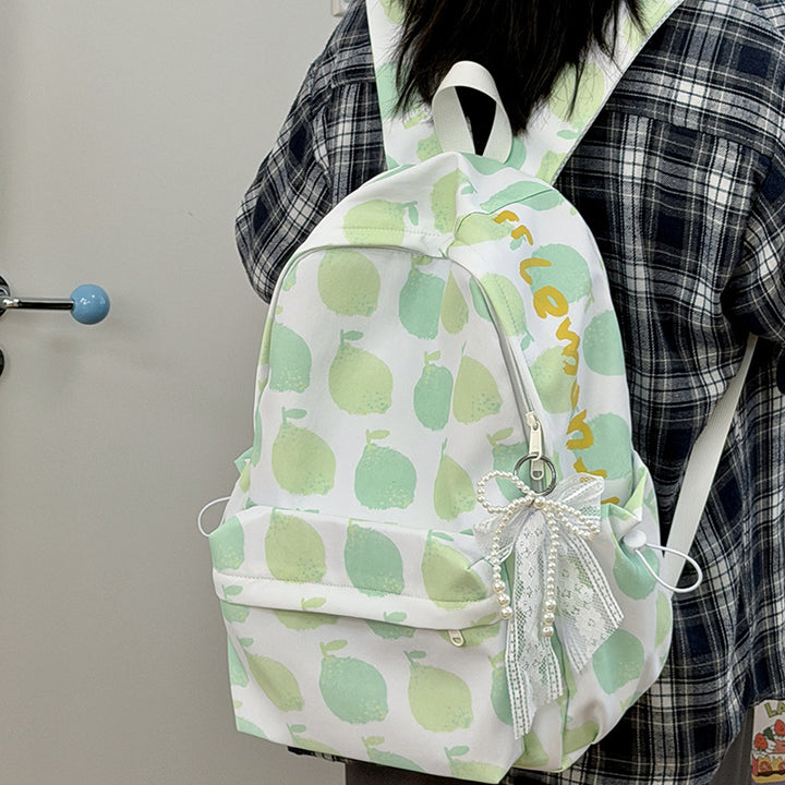 Playful Apple-Patterned Backpack Stornfield
