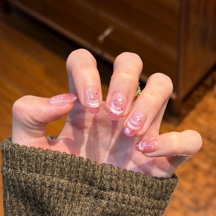 Artificial nails with glamorous glitter effect Stornfield