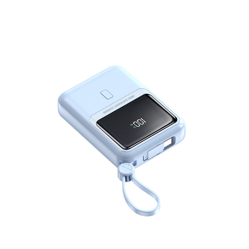 Compact power bank with integrated charging cable and digital display Stornfield