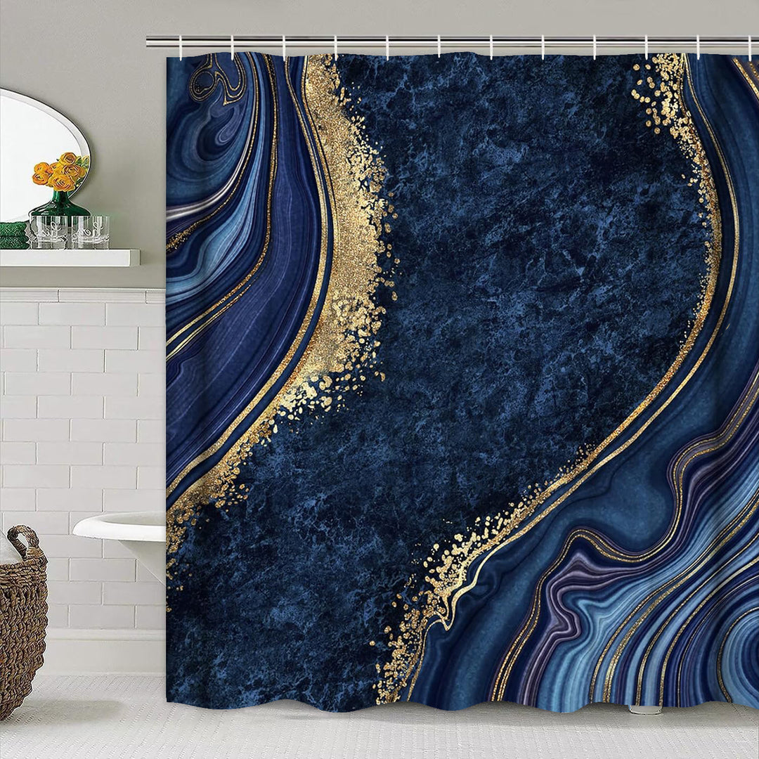 Artistic Marble Texture Shower Curtain Stornfield