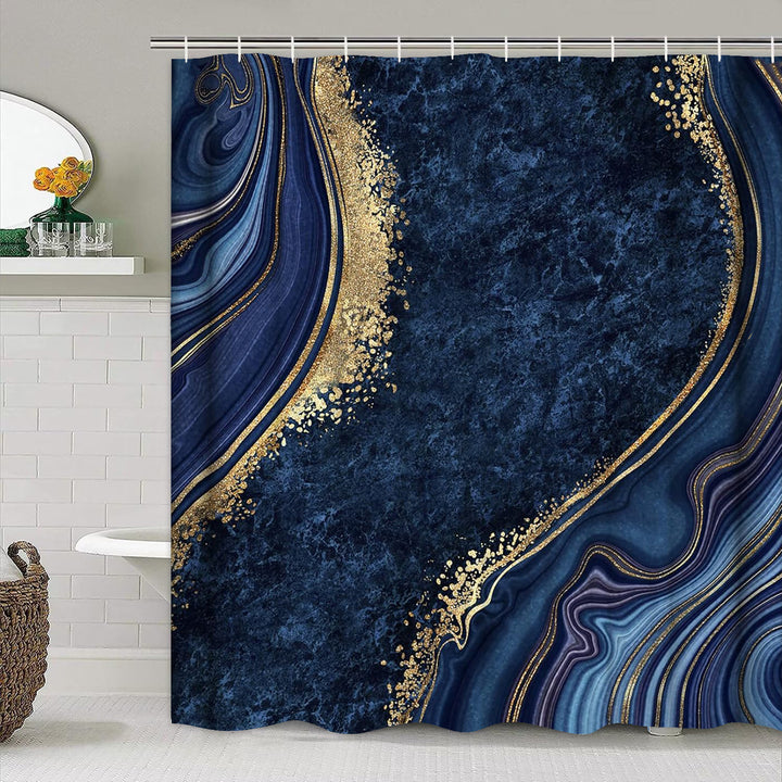 Artistic Marble Texture Shower Curtain Stornfield