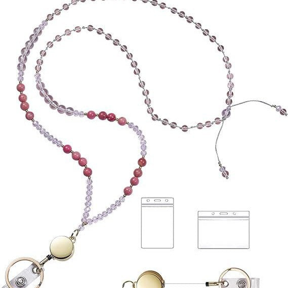 Beaded Eyewear Lanyard with Retractable Clip Stornfield