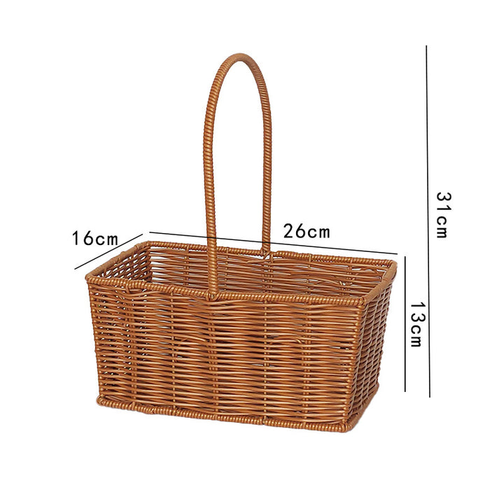 Handcrafted Wicker Storage Basket with Handle Stornfield