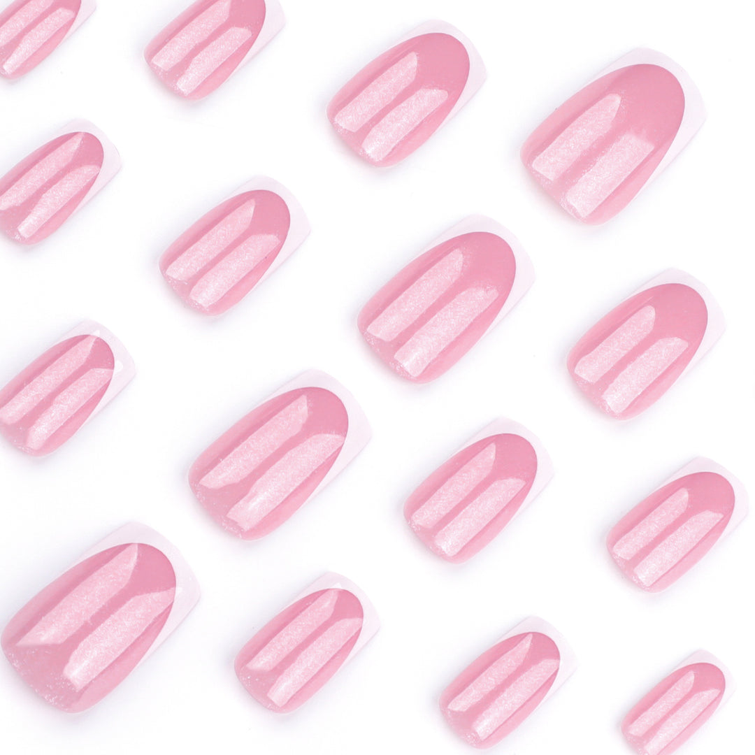 Sparkling nail art with elegant French tip design Stornfield