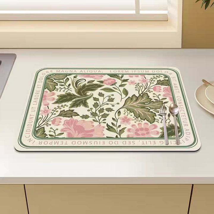 Floral Decorative Kitchen Mat Stornfield