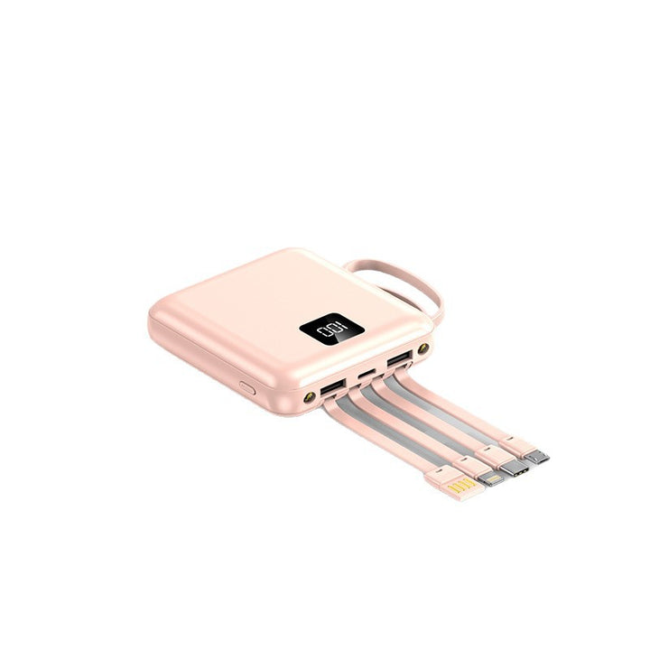 Portable power bank with integrated charging cables and LCD display Stornfield