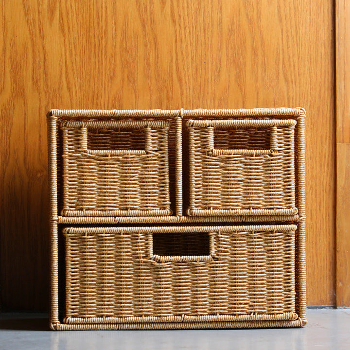 Multi-Drawer Wicker Storage Organizer Stornfield