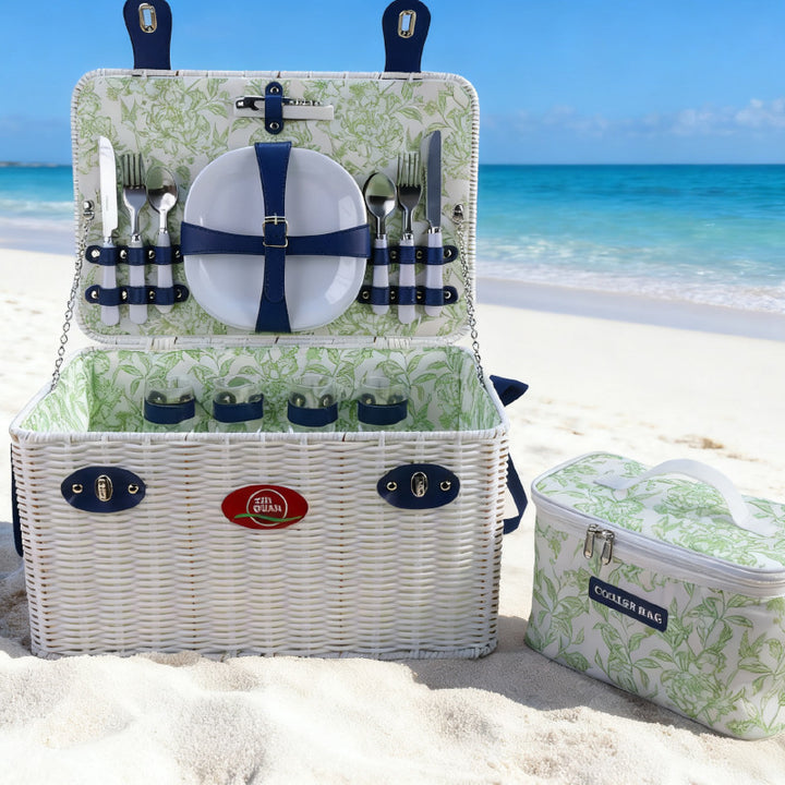 Ladies picnic basket with integrated dish set and cooling compartment Stornfield