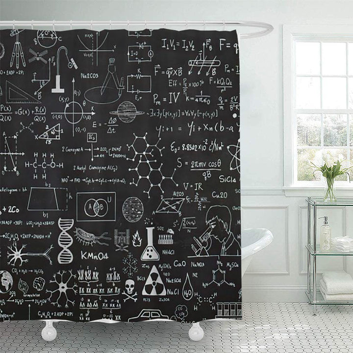 Shower Curtain with Scientific Equation Design Stornfield