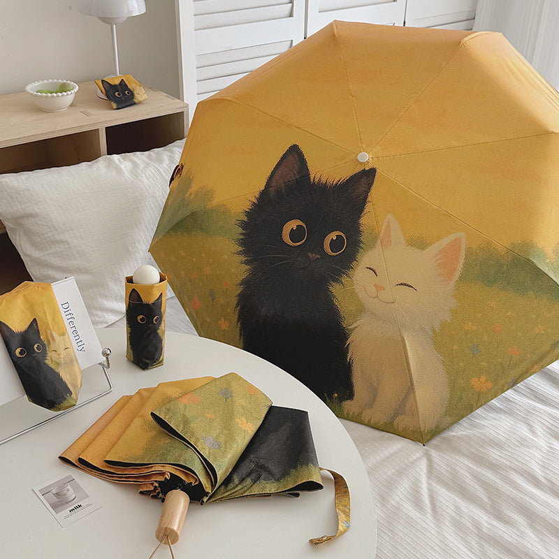 Women's Automatic Umbrella with Unique Cat Design Stornfield