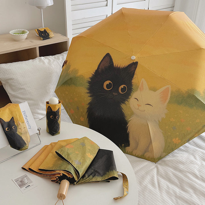 Women's Automatic Umbrella with Unique Cat Design Stornfield