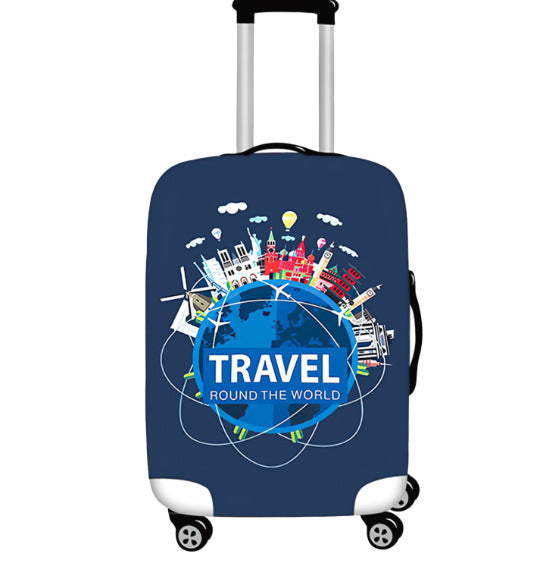Unisex hard-shell travel suitcase in world travel design Stornfield