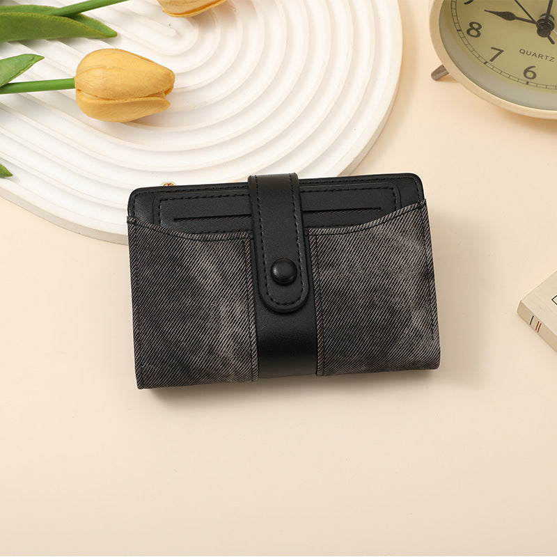 Textured Multi-Pocket Snap Closure Wallet Stornfield