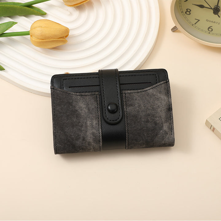 Textured Multi-Pocket Snap Closure Wallet Stornfield