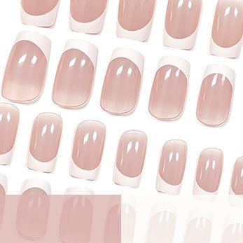 Classic French Tip Acrylic Nail Set Stornfield