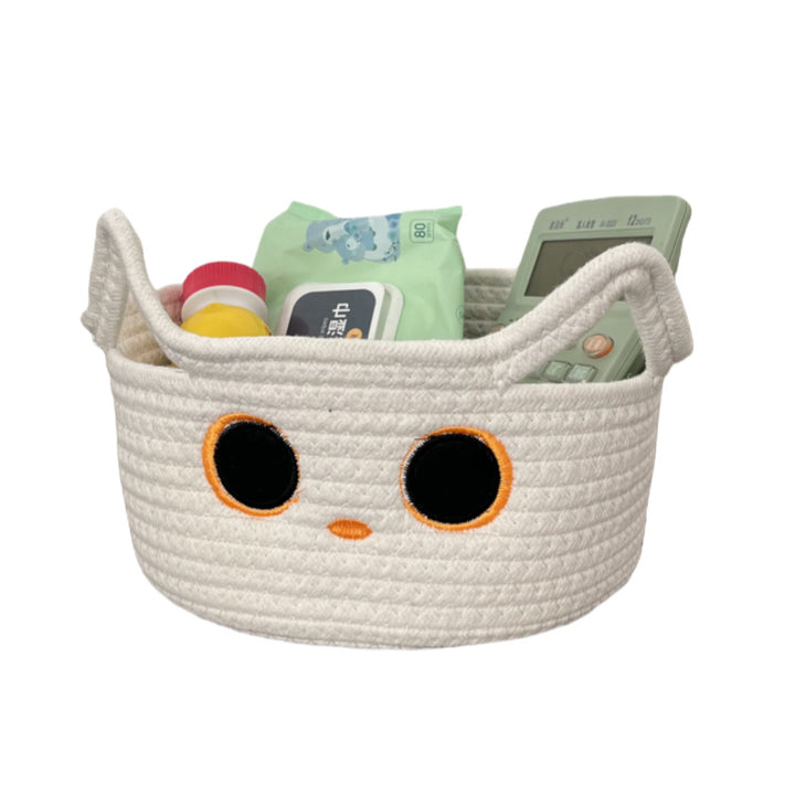 Ladies Playful Storage Basket with Cat Design Stornfield