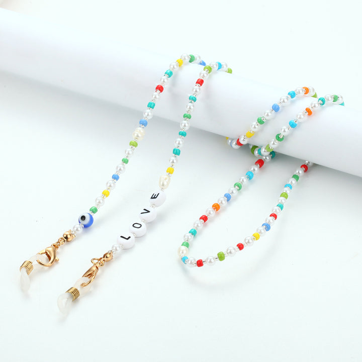 Fashionable glasses strap with colorful beads Stornfield