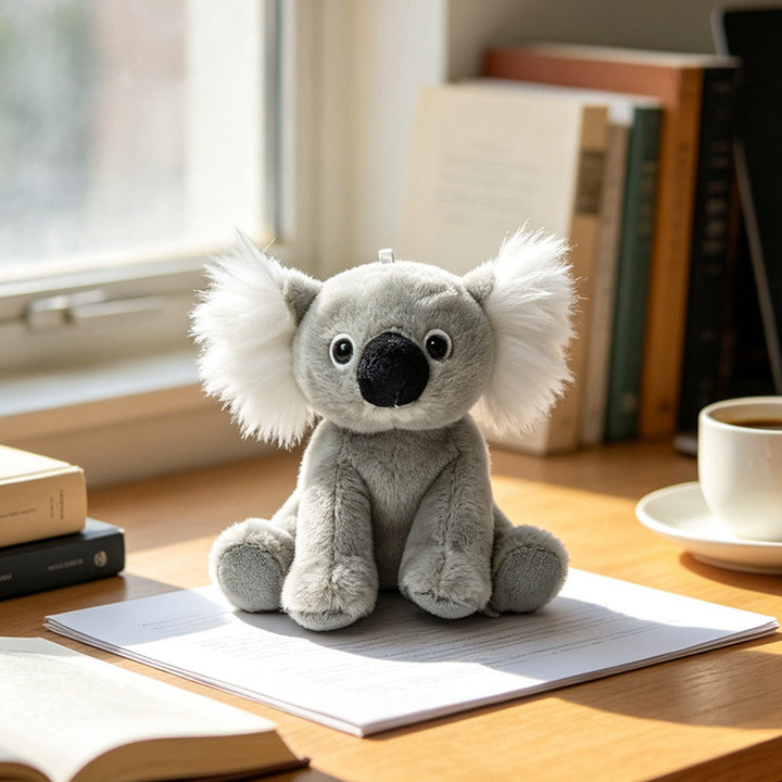 Plush Fennec Fox Sitting Soft Toy with Oversized Ears and Embroidered Features Stornfield