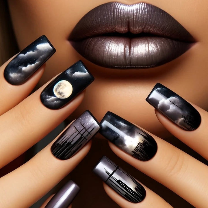 Set of artistic and decorative artificial nails Stornfield
