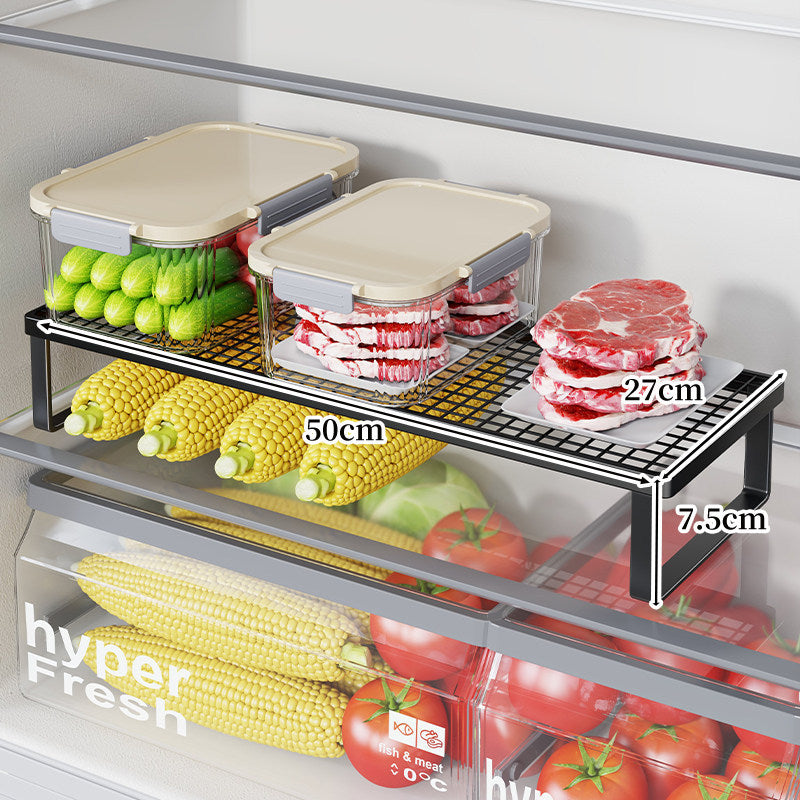 Refrigerator Mesh Shelf Riser Organizer with Open-Frame Legs