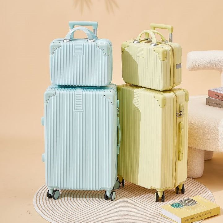 Hard-shell suitcase with double safety lock and flexible interior Stornfield