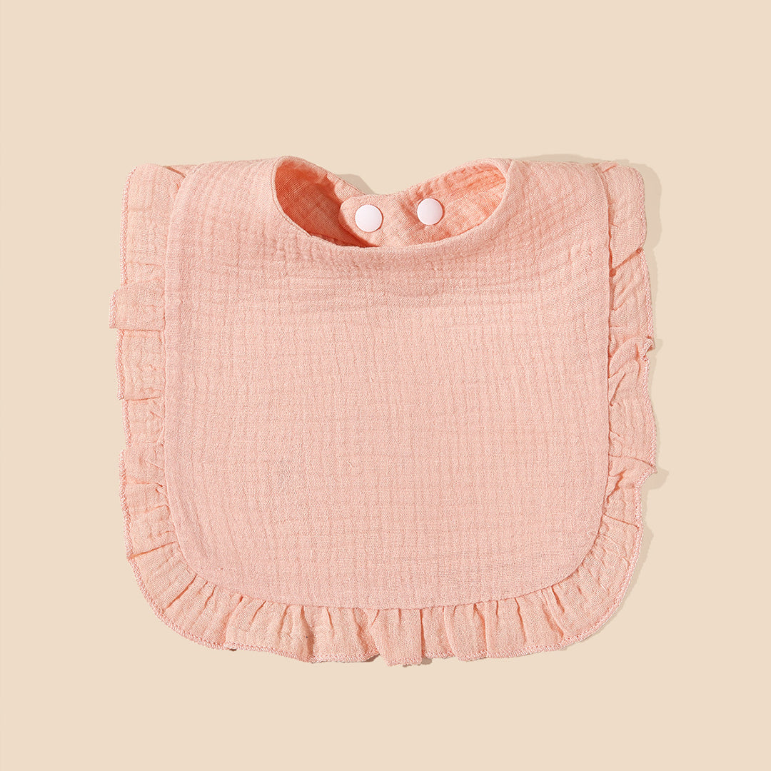 Soft Ruffled Muslin Baby Bib Stornfield