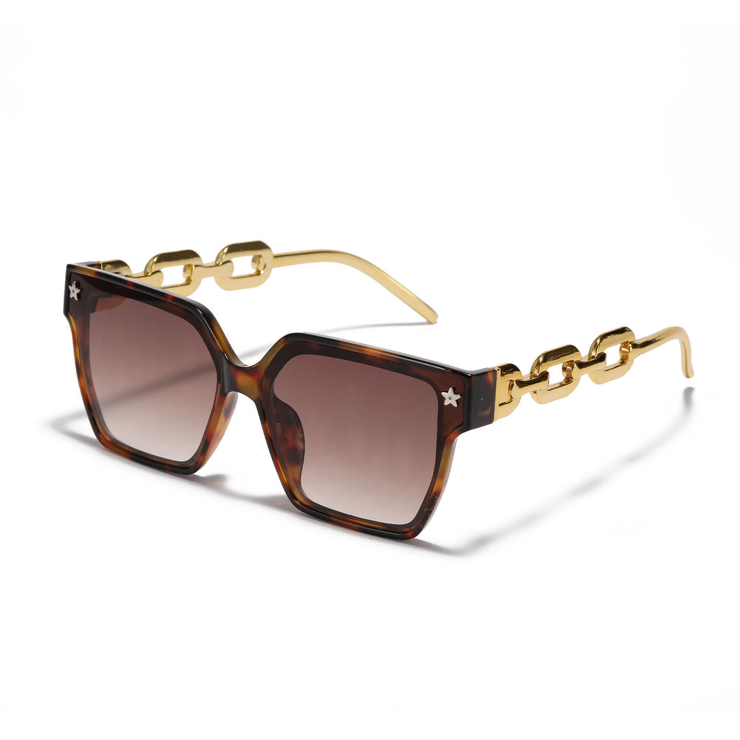 Ladies stylish square sunglasses with innovative metal frame construction Stornfield