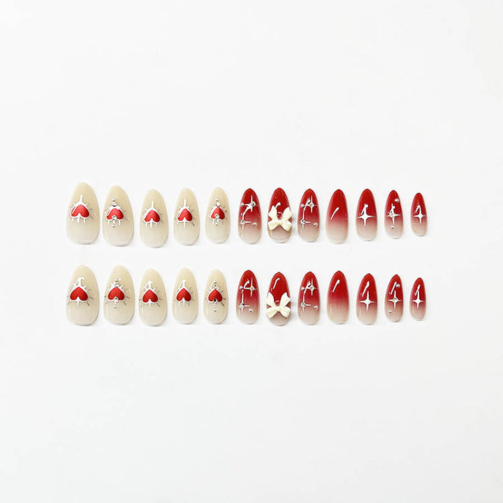 Artistic Heart-Themed Nail Art Extensions Stornfield
