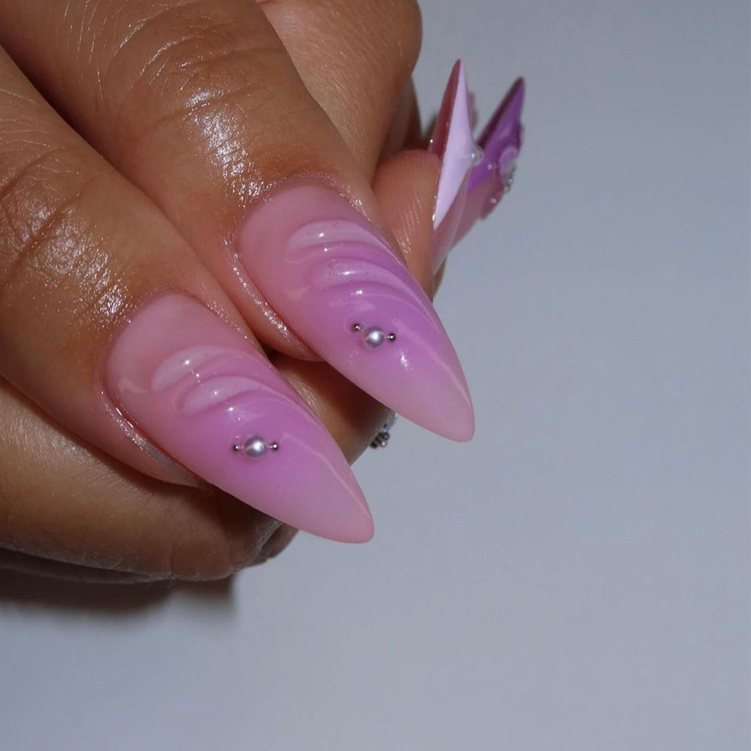 3D Decorative Floral Press-On Nail Extensions Stornfield