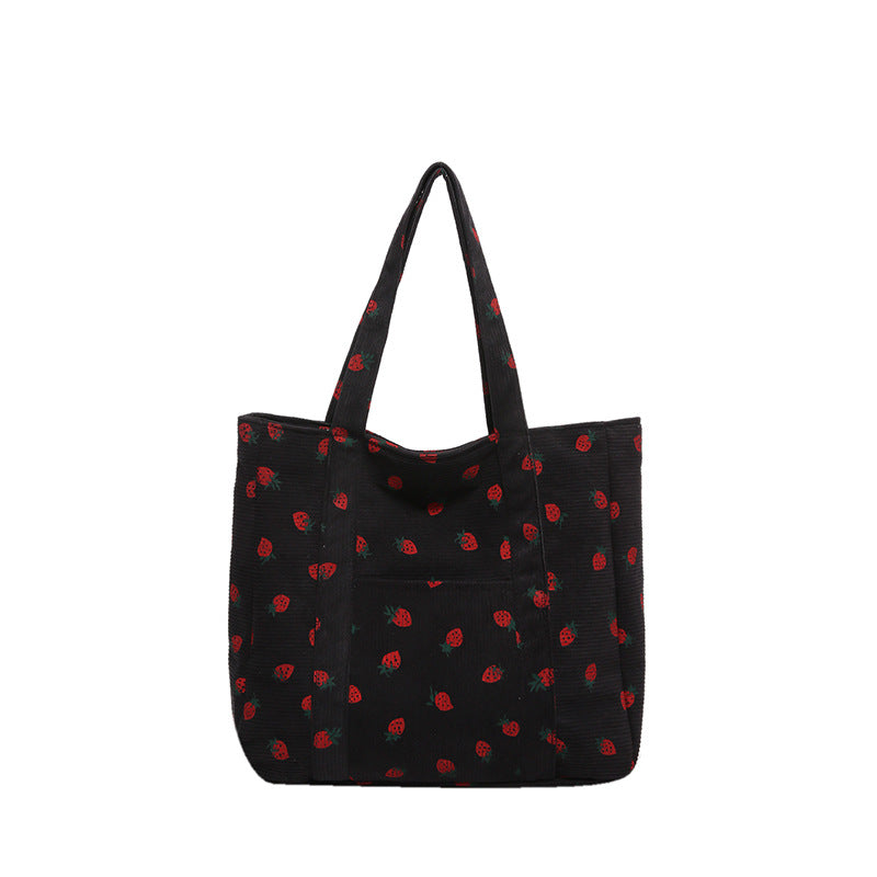 WoStylish Corduroy Shopping Tote Stornfield