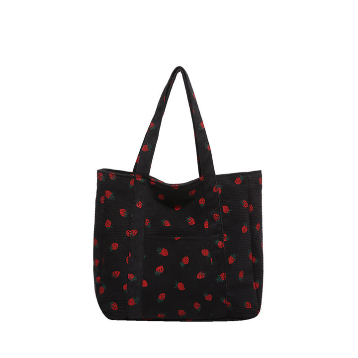 WoStylish Corduroy Shopping Tote Stornfield