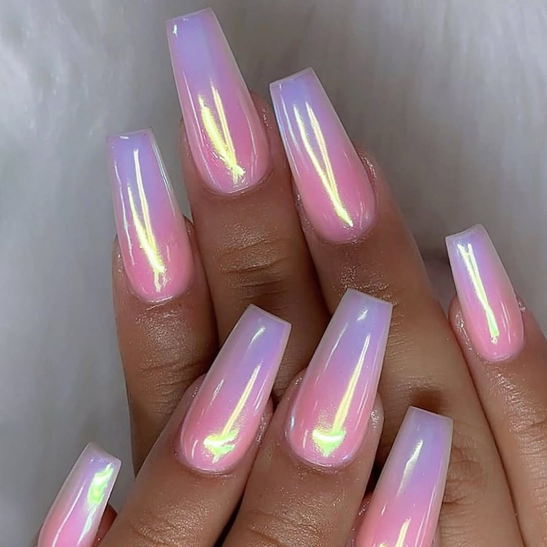 Glossy Ombre Gel Nail Art Extensions Stornfield