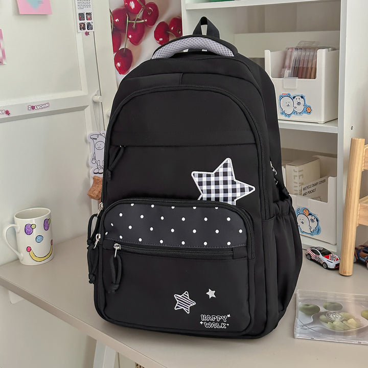 Playful Star-Embellished School Backpack Stornfield